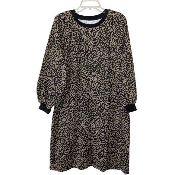 The GET long sleeve‎ Black and Tan Sweatshirt Dress size XL - Picture 1 of 8